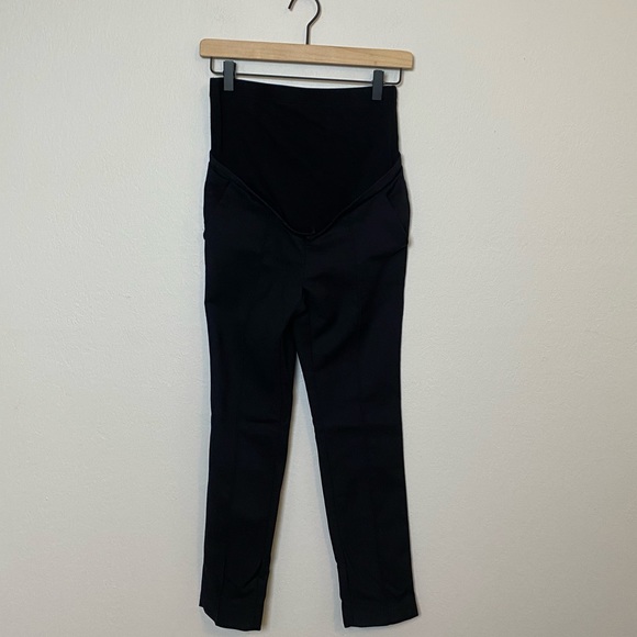 Seraphine Slim Leg Black Maternity Pants – Over Bump (size 2 fits like 0) - Picture 2 of 9